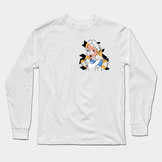 Alice in Wonderland - Semi Color Long Sleeve T-Shirt by Hacked By NA